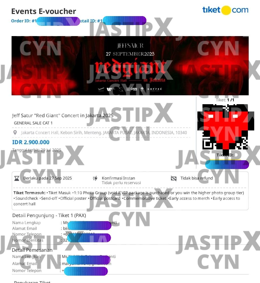 Red Giant Jeff Satur Concert in Jakarta